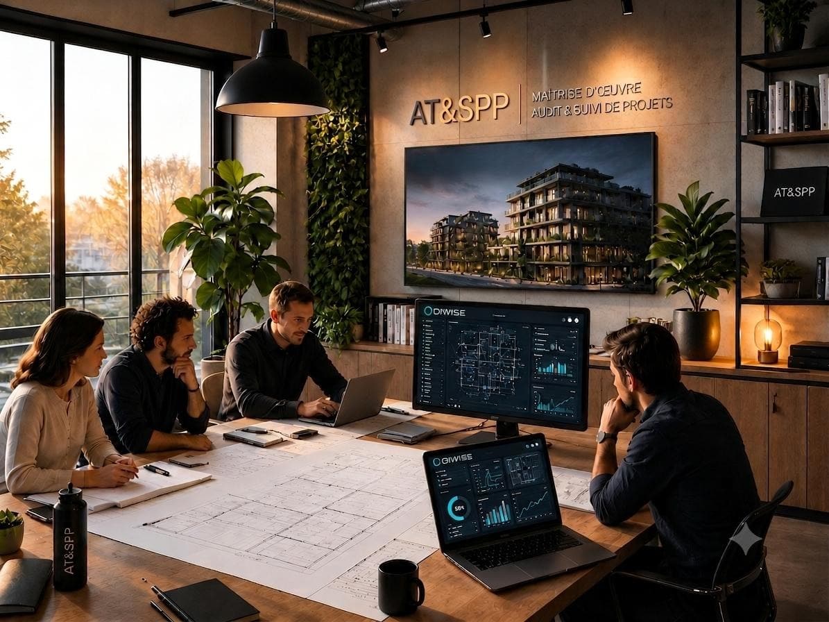 AT&SPP — réunion de coordination de chantier autour des plans